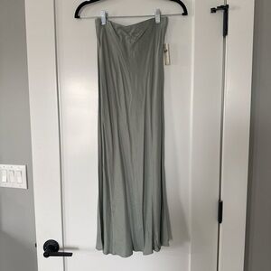 Anthropologie Sage Green Midi Skirt